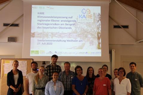 Das KARE-Team mit der 2. Bürgermeisterin von Weilheim beim Szenarioworkshop